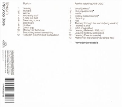 PET SHOP BOYS - ELYSIUM: FURTHER LISTENING 2011-2012 [SLIPCASE] NEW CD