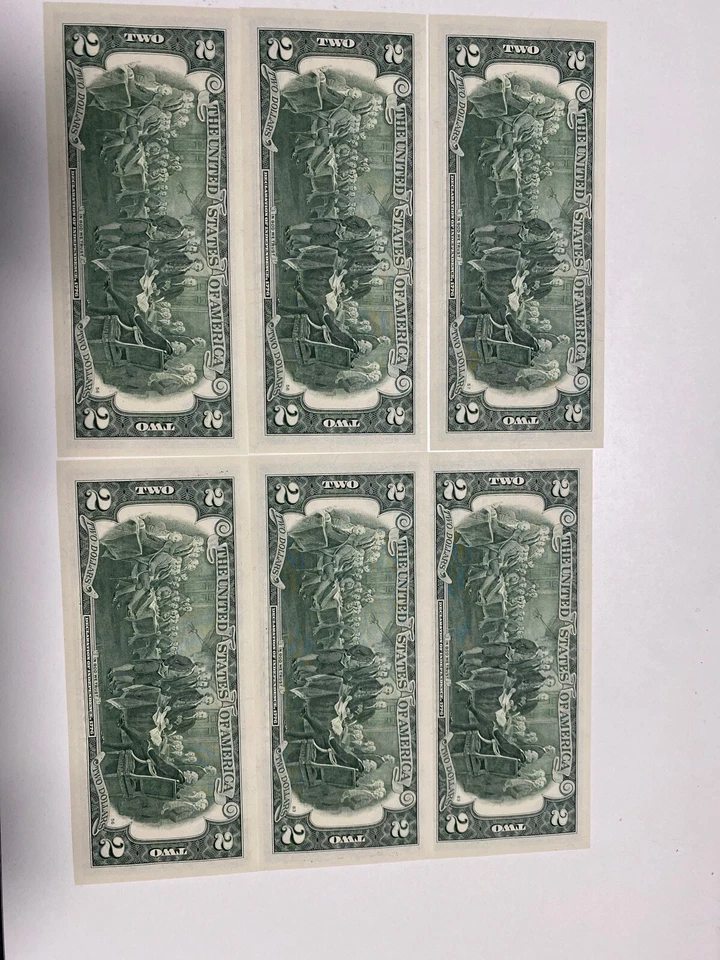 PRICE IS PER NOTE 6 2013 UNC $ 2 FANCY BINARY NOTES And 1 RADAR NOTE，Top Rare ！ - Image 2 of 3