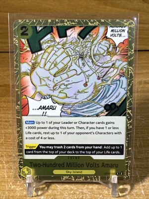 Two-Hundred Million Volts Amaru OP05-115 English Rare PRB01 One Piece Card Game