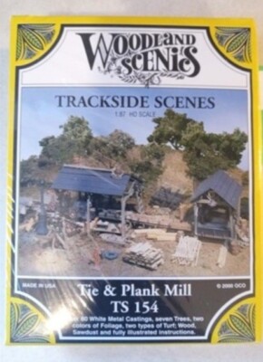 Woodland Scenics- Trackside Scenes TS154 Tie & Plank Mill HO Scale NEW & SEALED!