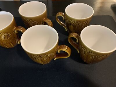 Pfaltzgraff Dolce Honey Coffee Mug. Set of 5 Brown