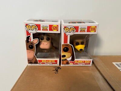 Funko Pop! BULLSEYE Toy Story 520 and Slinky Dog #516