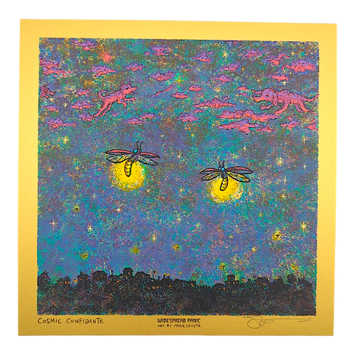 Marq Spusta "Cosmic Confidante" (Gold) Mini Print