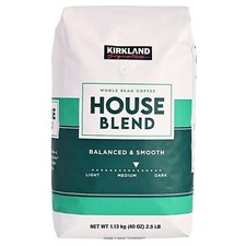 Kirkland Signature House Blend Balanced Smooth Arabica Whole Bean Coffee 1.13kg