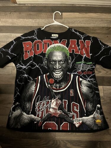 Dennis Rodman Chicago Bulls Mitchell & Ness Hardwood Classics Bling Concert  Player T-Shirt, hoodie, sweater, long sleeve and tank top