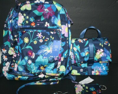 Vera Bradley Lighten up Campus Backpack (15021)stamped Paisley for