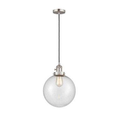 Innovations FR Beacon 10'' 1 Light Mini Pendant, SN - 201CSW-SN-G204-10