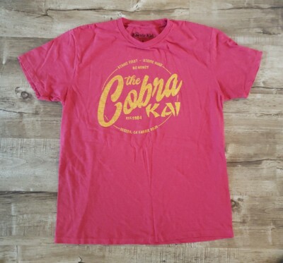 Karate Kid Men's Heathered Red Cobra Kai T-Shirt Size LARGE Short Sleeve