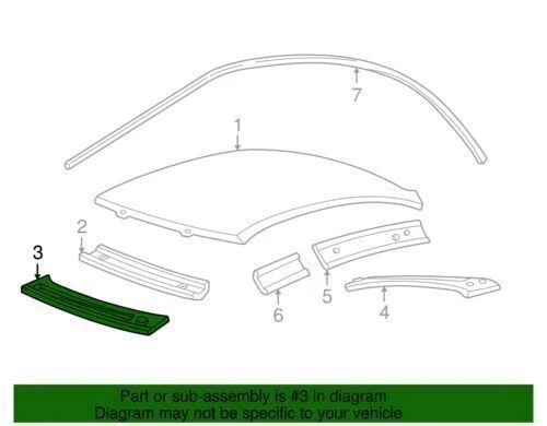 Conjunto de panel de cabezal de techo genuino Ford Lincoln LS 2003-2004 3W4Z-5403418-AA Foto 2 de 2