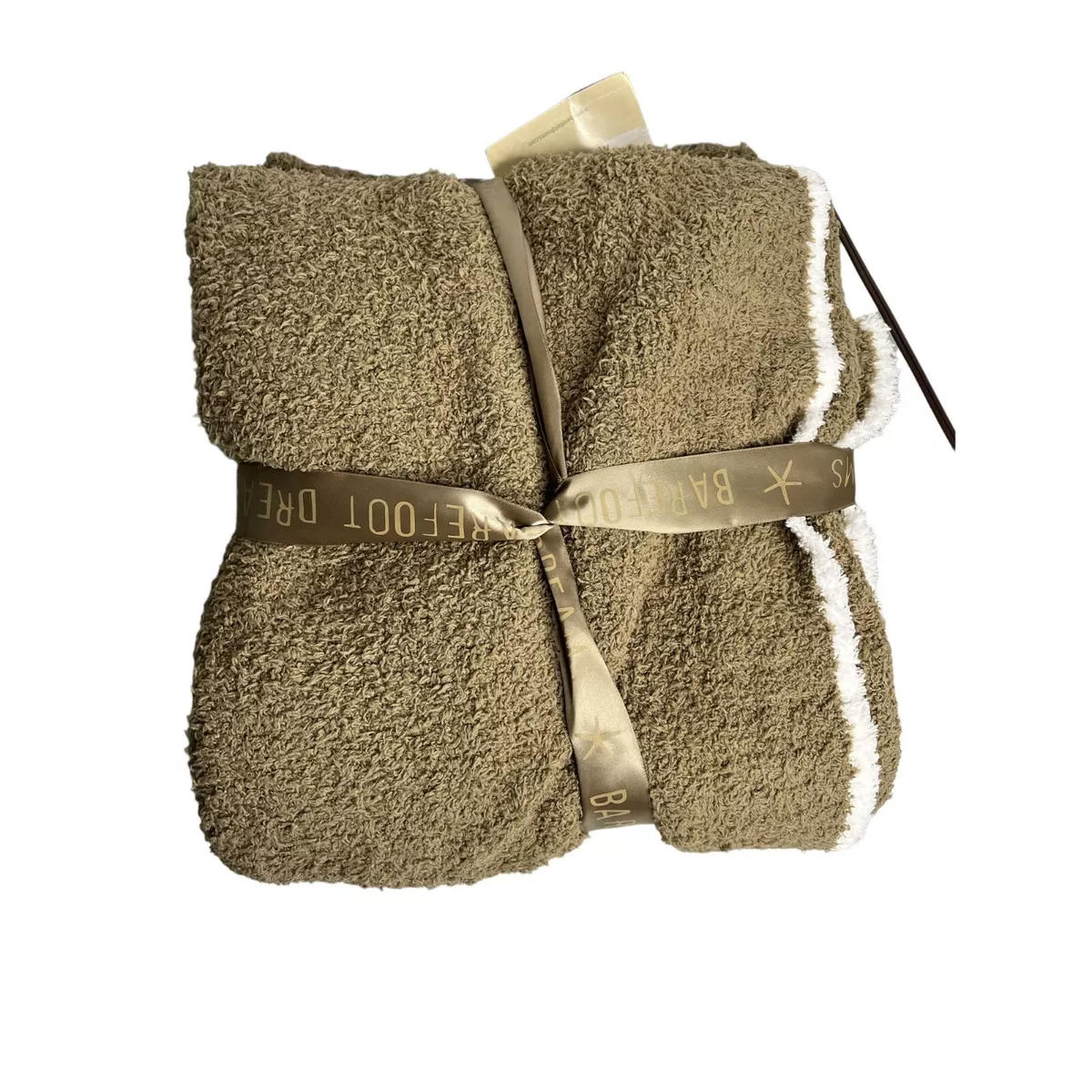 Barefoot dreams contrast online trim throw blanket 60