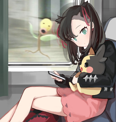 Pokemon anime girls 2d portrait display marnie pokmon Pad Gaming Mat Desk