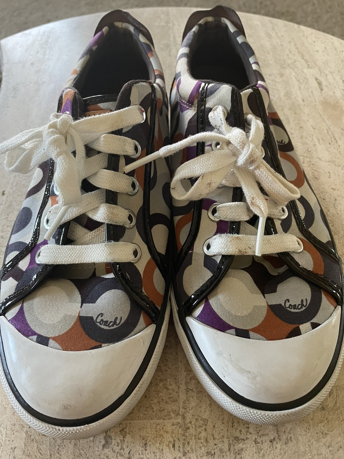 Coach Shoes Women's 8.5 BARRETT Signature LaceUp Ten… Gem