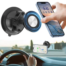 Magnetic Phone Mount 360° Rotation Suction Cup Holder for iPhone Android MagSafe