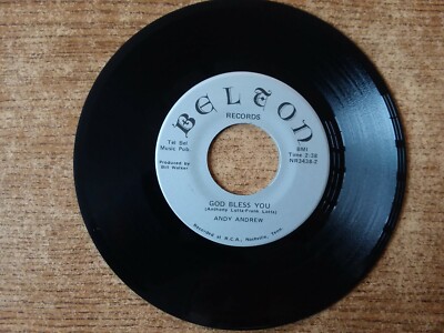 RARE 1970S EXCELLENT ANDY ANDREW-LETTER IN RED/GOD BLESS YOU NR3438 45