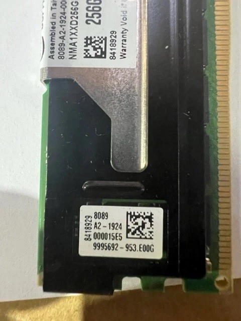 NUEVA MEMORIA PERSISTENTE OPTANE NMA1XXD256GPS INTEL 256GB DDR4-T SERIE 100 Foto 3 de 3