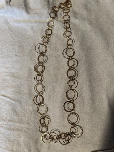Golden Hoop Metal Necklace