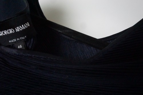 Giorgio Armani Navy Blue Gemstone Triacetato Blend Dress Sz 10 US 46 BRAND NEW - Picture 3 of 4
