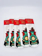Bath And Body Works (5 Pack) Shea Butter Socks GINGERBREAD MAN TRAIN New!