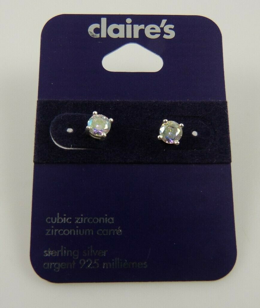 NKlaus Silber orecchini a perno singoli in argento sterling 925