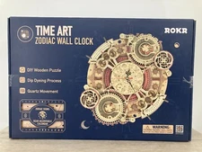 Rokr Zodiac Mechanical 3D Wall Clock For Adults LC601 Plywood Quartz Movement