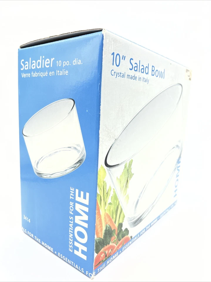 Essentials of Home Ensaladera Cristal 10" Hecho en Italia Foto 2 de 4