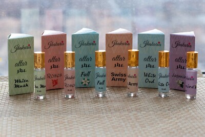 Attar perfume oil 6ml, 6 pack Assorted smell