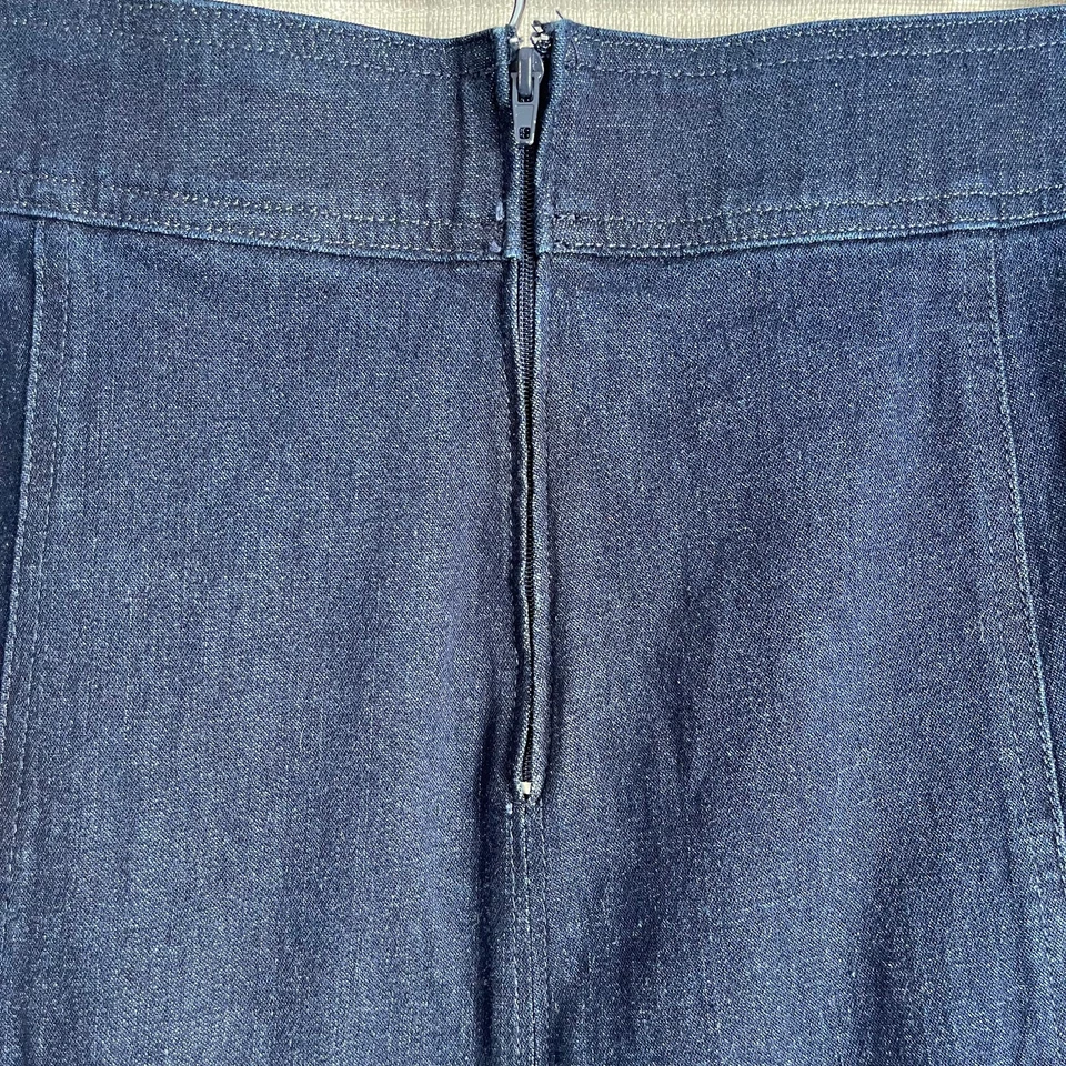 Vintage Koret Denim Jean Long Maxi Skirt Dark Wash Elastic Waist Modest 12P - Image 3 of 4