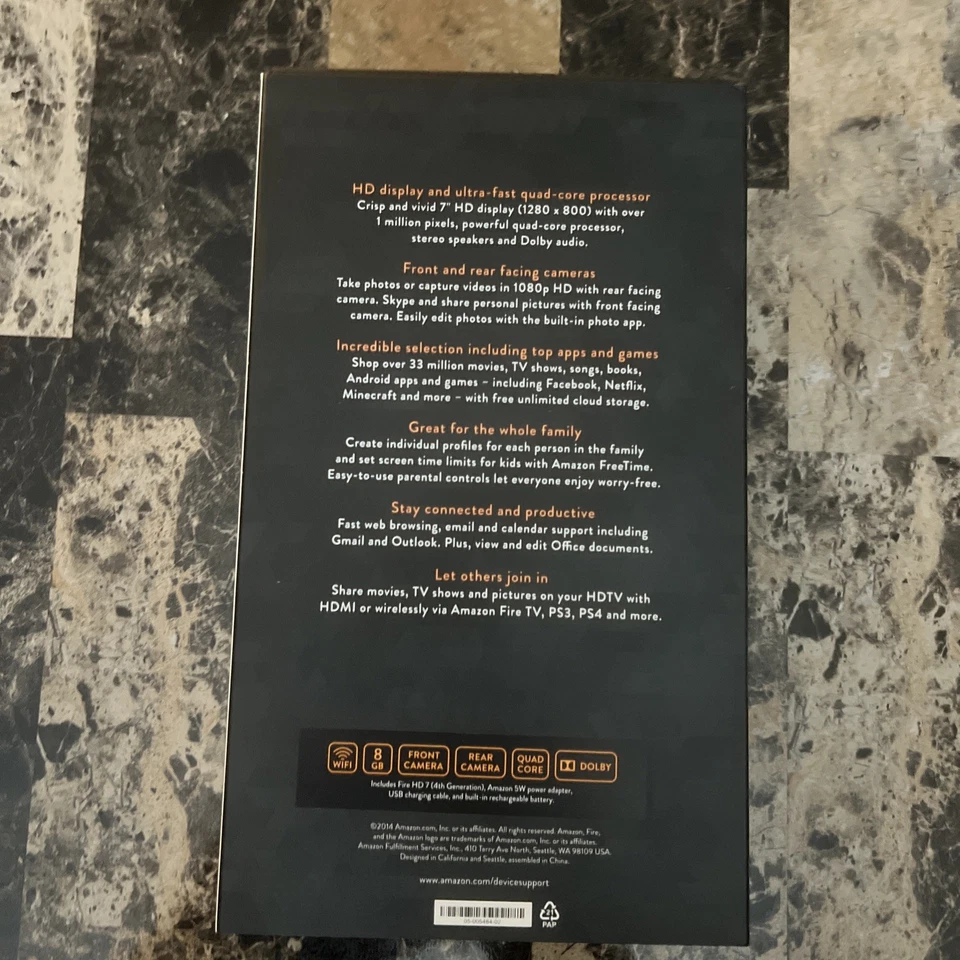 Amazon Fire HD 7 Tablet 4th Gen – 7” Display – New Sealed Box - Image 2 of 3