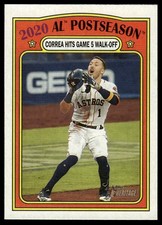 2021 Topps Heritage #23 2020 AL Postseason: Correa Hits Game 5 Walk-Off