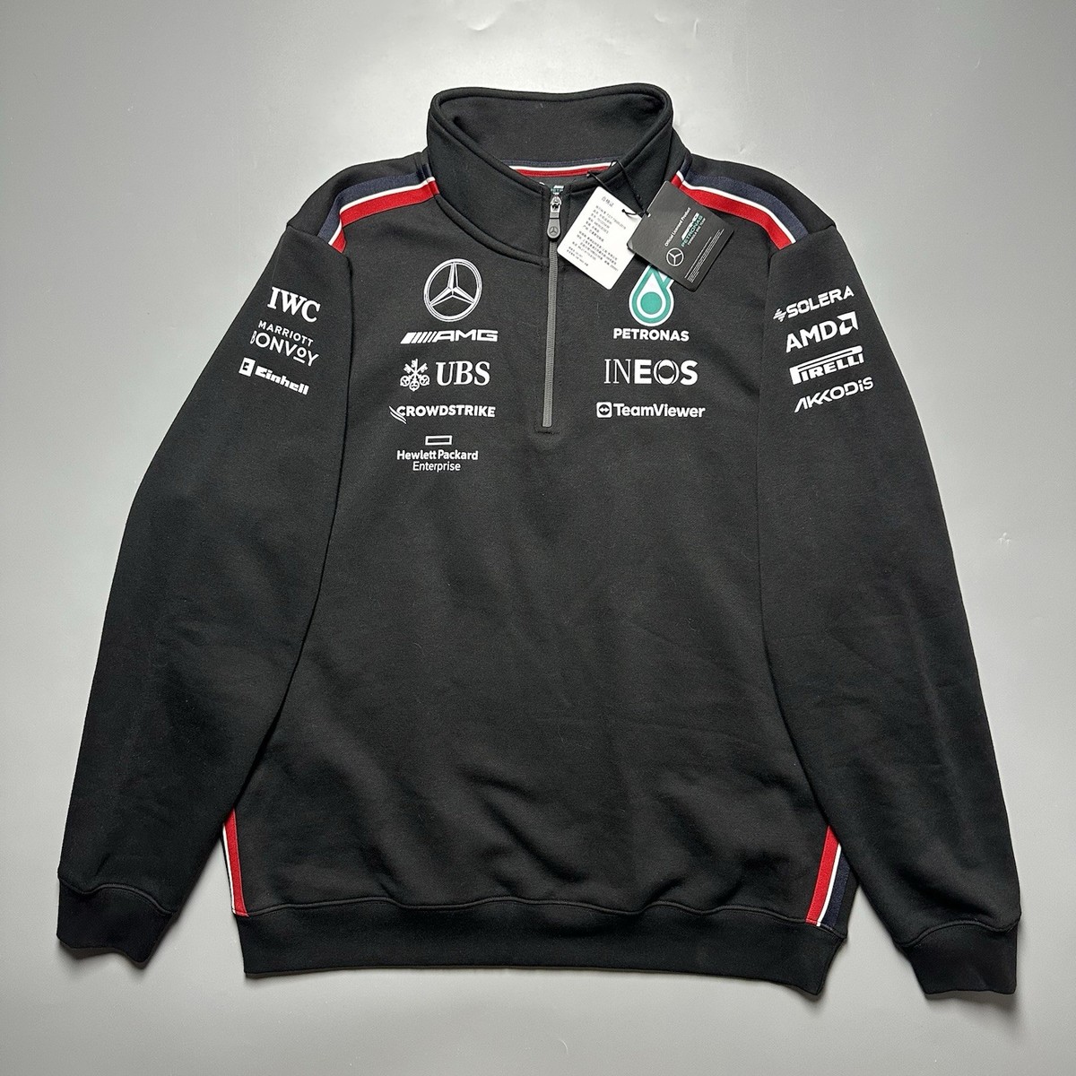 F1 メルセデス　スウェット XLサイズ MERCEDES BENZ AMG PETRONAS F1 2023 TEAM 1/4 ZIP SWEATSHIRT SIZE