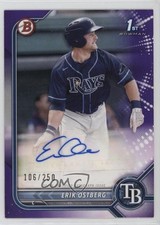 2022 Bowman Paper Prospect Purple Border 106/250 Erik Ostberg #PPA-EO Auto 10j2