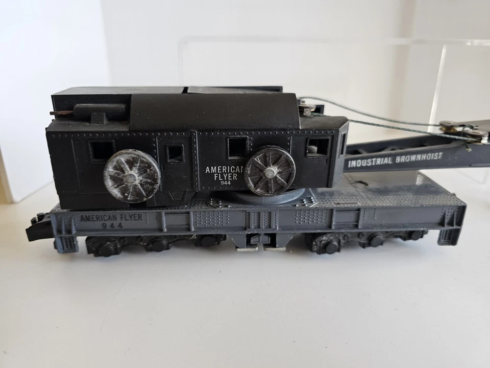 American Flyer S Gauge 944 Brownhoist Crane car with black cab - Works - Image 4 of 4