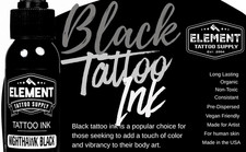 Black Tattoo Ink 1oz Professional Outlining Lining Element Tattoo Supply USA