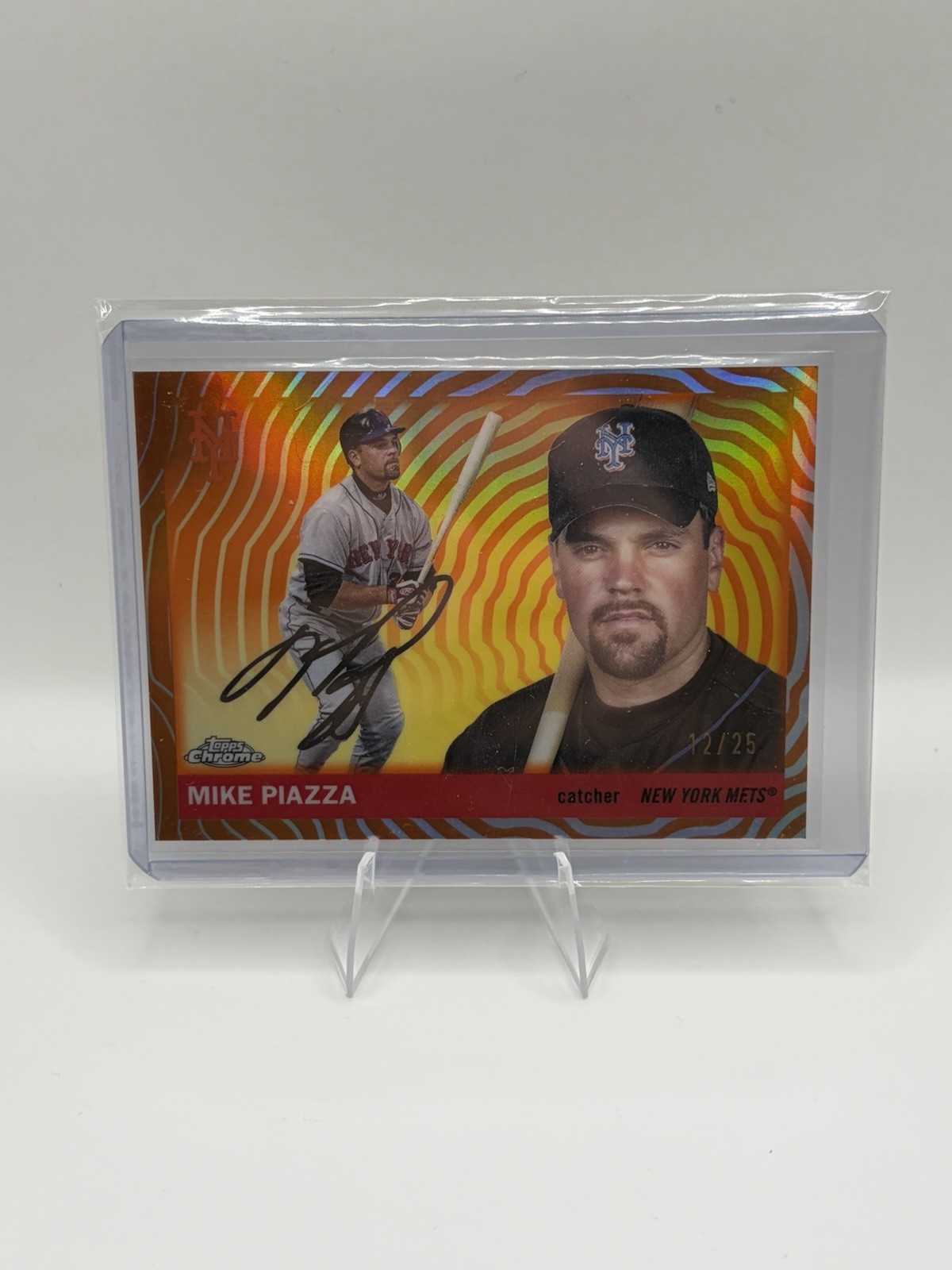 2025 Topps Chrome Platinum Anniversary - Mike Piazza #439 Orange Refractor /25