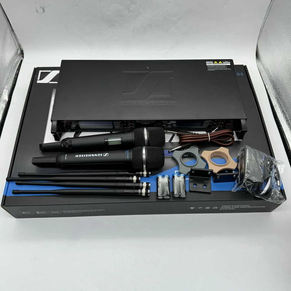 Sistema inalámbrico de mano con micrófono Sennheiser UHF doble SKM 9000 75 años negro Foto 4 de 4