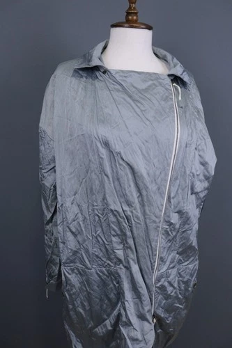 ANNETTE GORTZ Gray Collared Long Sleeve Full Zip Windbreaker Rain Coat Size 42 image 7