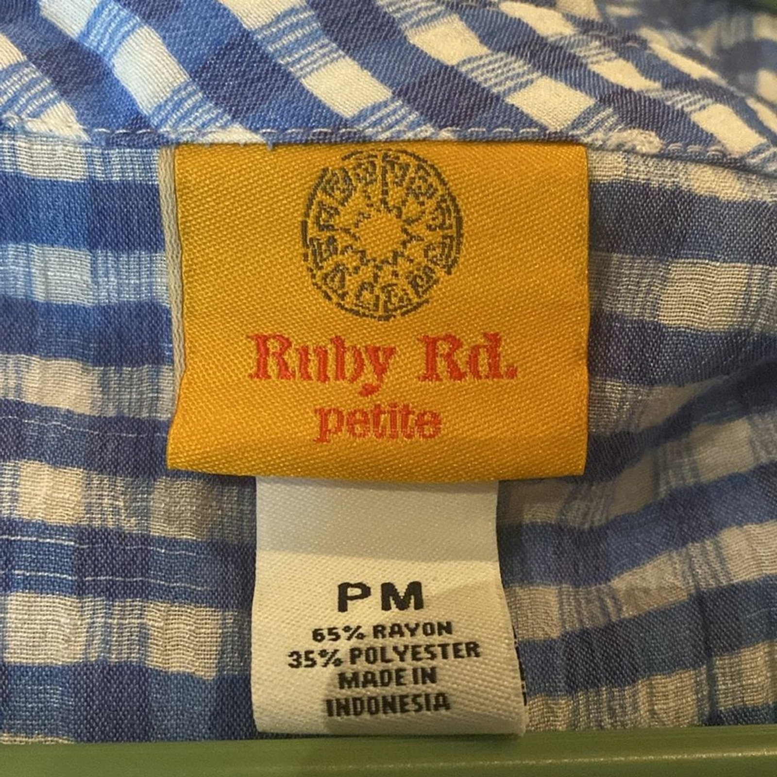 Ruby Rd. Gingham Check Henley Convertible Sleeves… - image 5