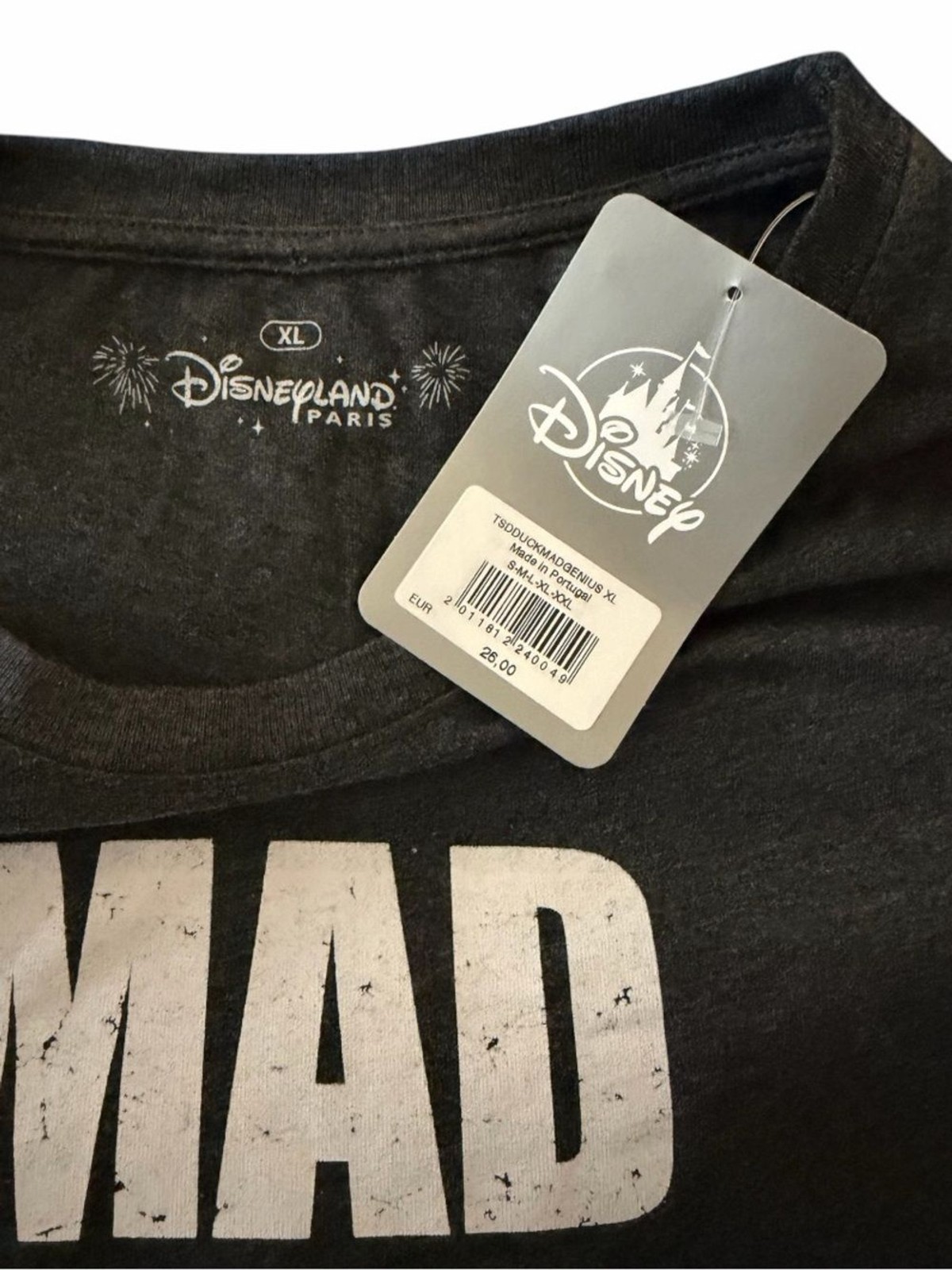 RARE NWT Disneyland Paris Donald Duck 'Mad Genius' Graphic Tee Sz. XL image 2