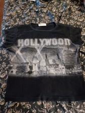 Overwear vintage 1996 Y2K brillo Hollywood AOP para mujer pequeña Juventud Lg. PTP de 19"
