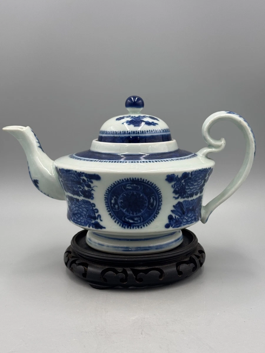 蓝色古董原始1800年以前中国风茶壶| eBay