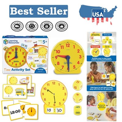 Interactive Teaching Clocks Set for Kids 5+   Master Time with Fun Activities