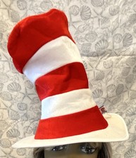 Dr. Seuss Cat In The Hat Spirit Halloween Costume Red and White Hat One Size