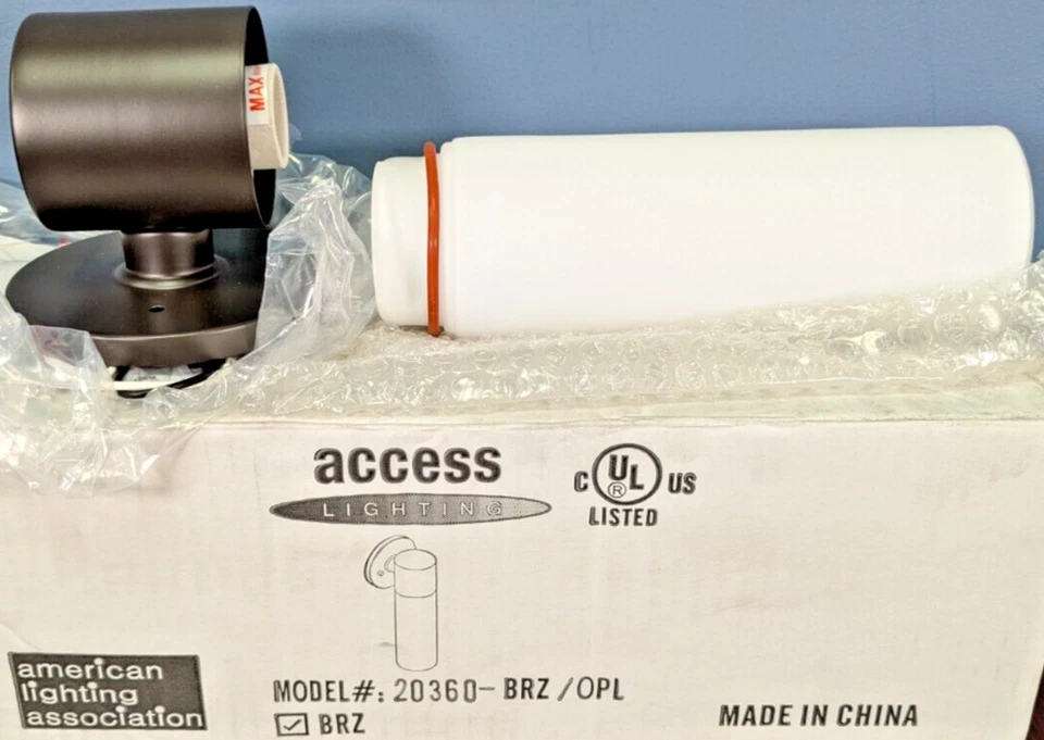 ACCESS LIGHTING EOS OUTDOOR WALL SCONCE W/ BRONZE FINISH OPAL GLASS 11.5"T 20360 - Image 2 of 3