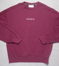 Vanquish Fitness Sweatshirt Medium Burgundy Crewneck Sweater Pullover Casual