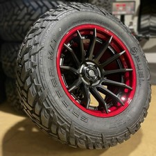4 20x10 Fuel Fuision Forged Burn Red Wheels 35 Mt Tires 5x5 Jeep Wrangler Jk Jl