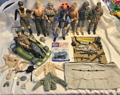 Vintage Y2K GI Joe & World Peacekeepers 12'' Figures + Go Kart Cart Vehicle & Acc