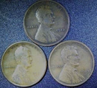 1917 P-D-S 3 Coin Set Lincoln Cent VG+ Wheat Penny Set | Nice Coin RC49