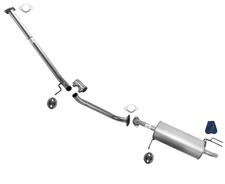 Muffler Pipe Exhaust System with Clamps Fits 2006-2010 Hyundai Accent Hatchback