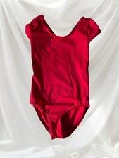Youth Girls Red Ballet Dance Leotard  Quality made by Weissman  Child S