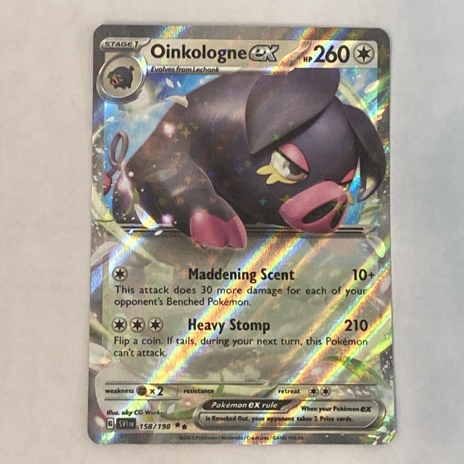 Oinkologne ex - 158/198 - Double Rare - Scarlet & Violet - Pokemon Card - NM/M